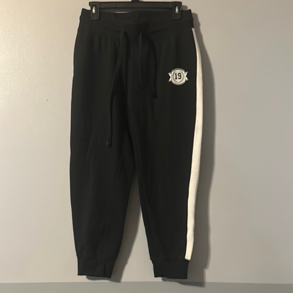 Jostens Pants - Jostens Black Jogger Pants with White Stripe Size Small